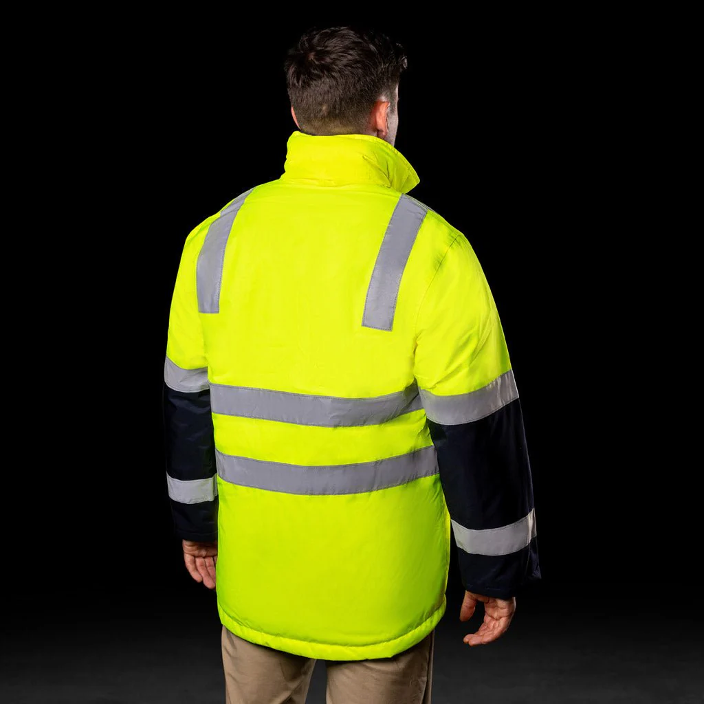 WATERPROOF HI-VIS PARKA JACKET WITH 3M TAPE - Image 3