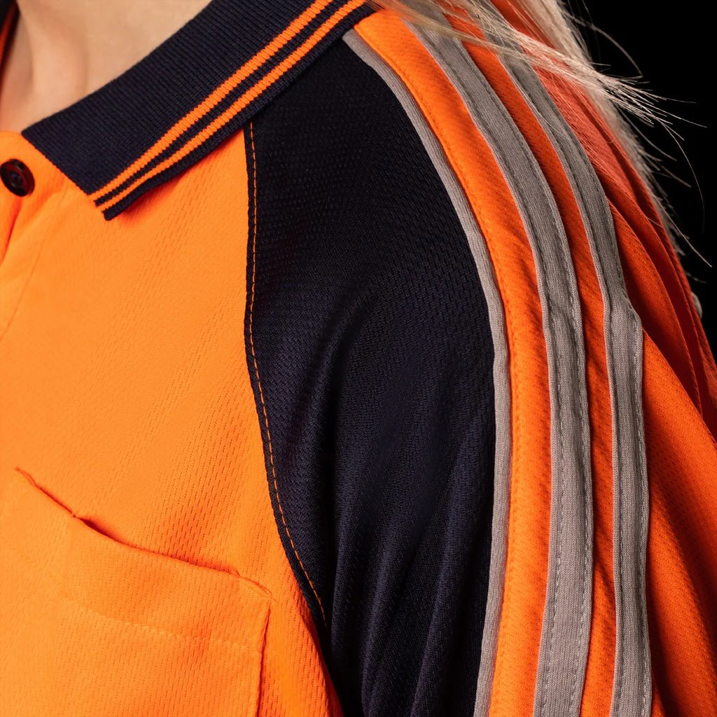 WOMENS HI-VIS L/S POLO SHIRT - Image 6